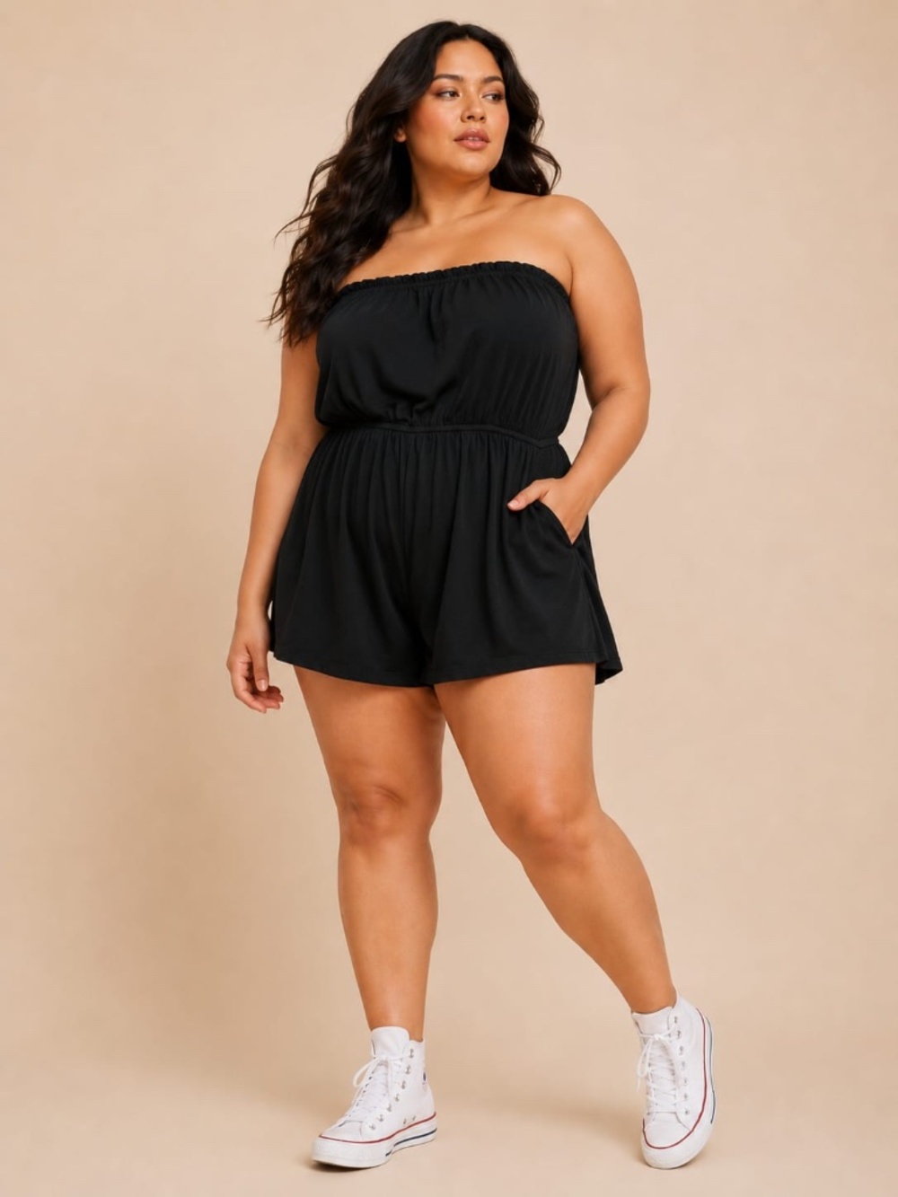 Women’s Black Satin Draped Cowl Neck Sleeveless Top – Size XL